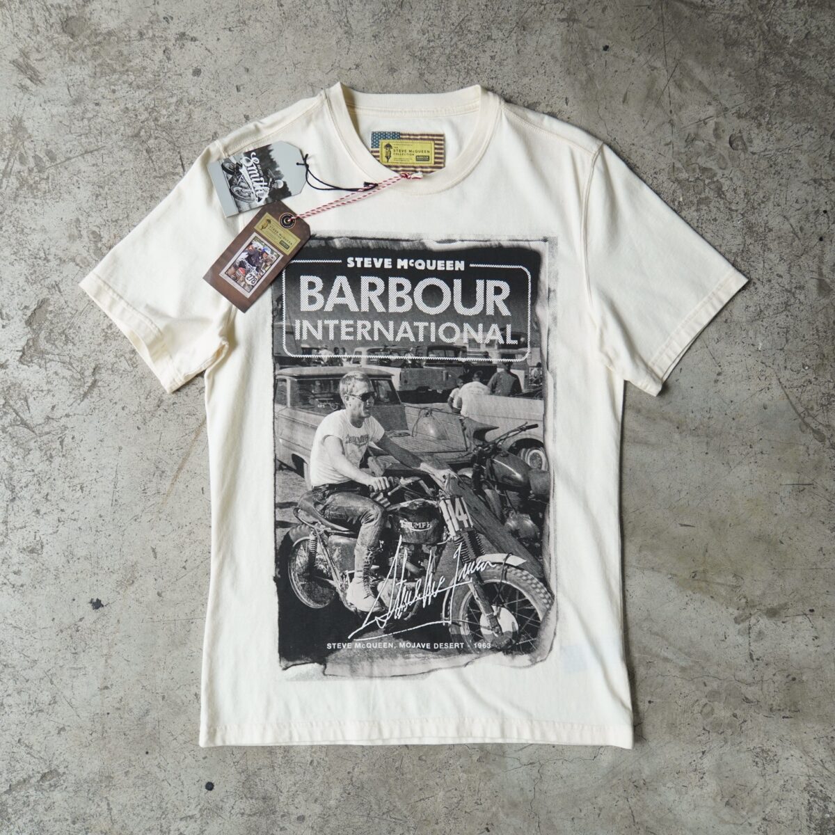 BARBOUR INTERNATIONAL STEVE McQUEEN T-SHIRT - SMITHSVINTAGECLUB