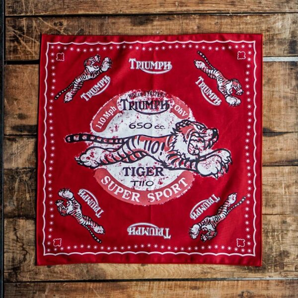 ผ้าเช็ดหน้าลาย TRIUMPH TIGER(RED)