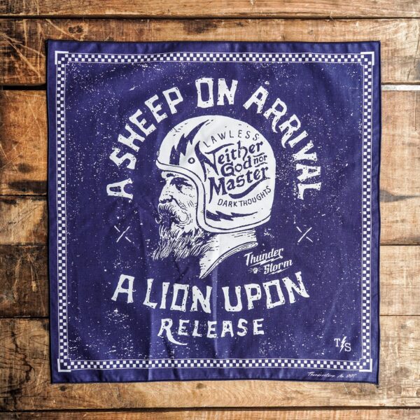 ผ้าเช็ดหน้าลาย A SHEEP ON ARRIVAL(BLUE)