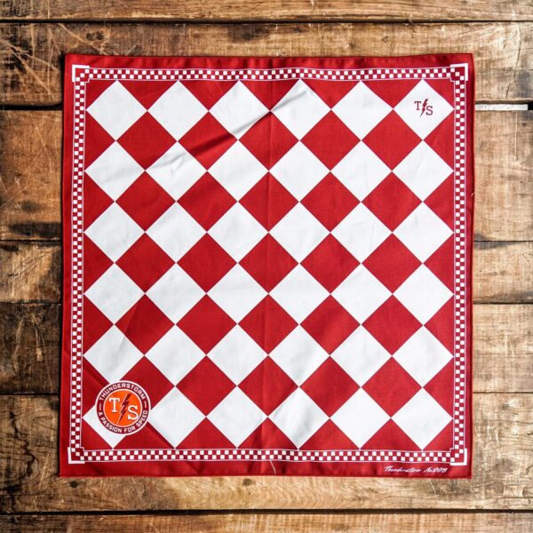 ผ้าเช็ดหน้าลาย Checker(RED)