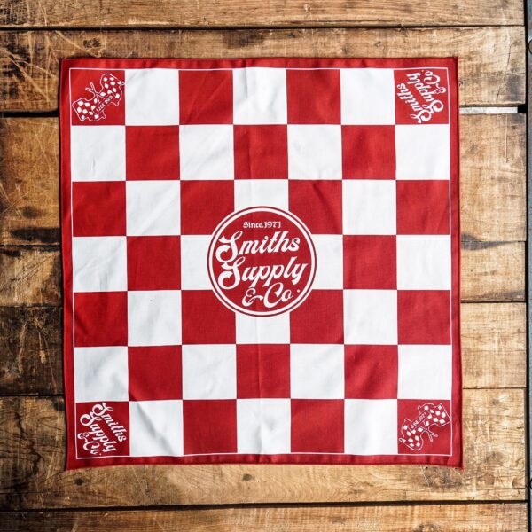 ผ้าเช็ดหน้า Smiths Supply&Co. Checker(RED)