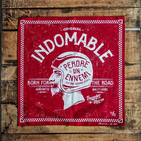 ผ้าเช็ดหน้าลาย INDOMABLE(RED)