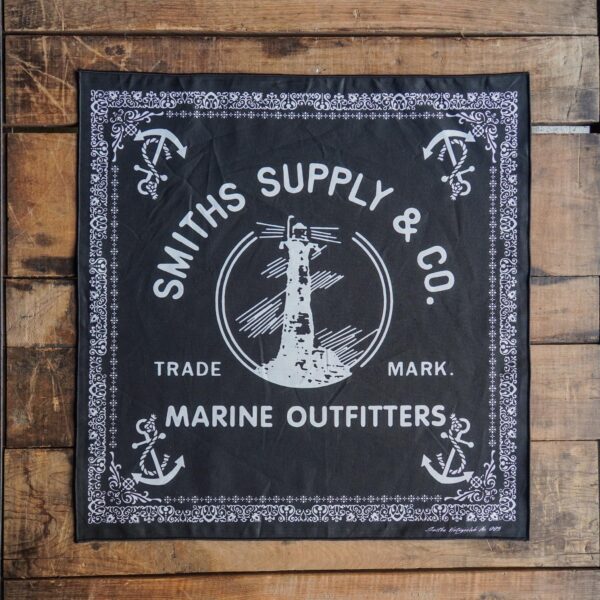 ผ้าเช็ดหน้า Smiths Supply&Co.MARINE OUTFITTERS(BLACK)