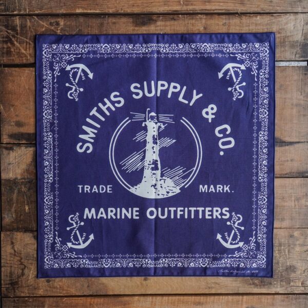 ผ้าเช็ดหน้า Smiths Supply&Co.MARINE OUTFITTERS(NAVY BLUE)