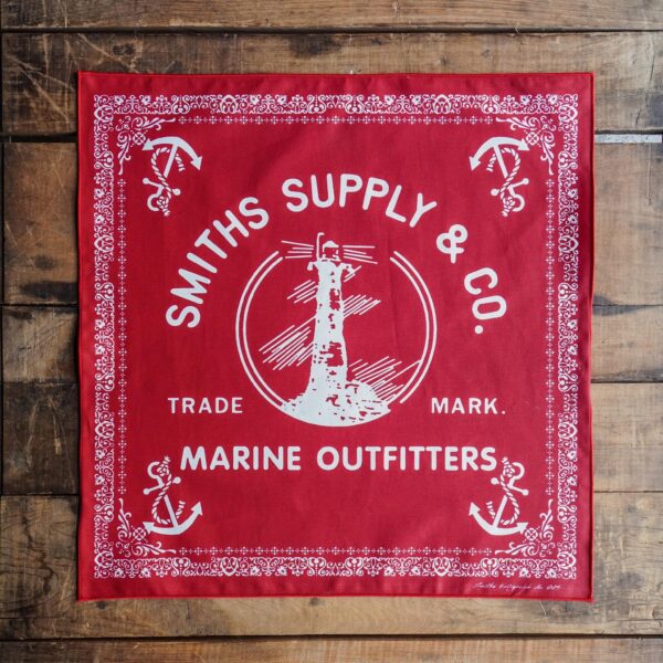 ผ้าเช็ดหน้า Smiths Supply&Co.MARINE OUTFITTERS(RED)
